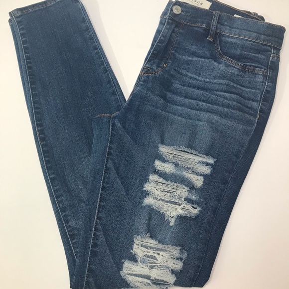 PacSun 89% Cotton Distressed Skinny Jeans - 28 - Picture 14 of 16
